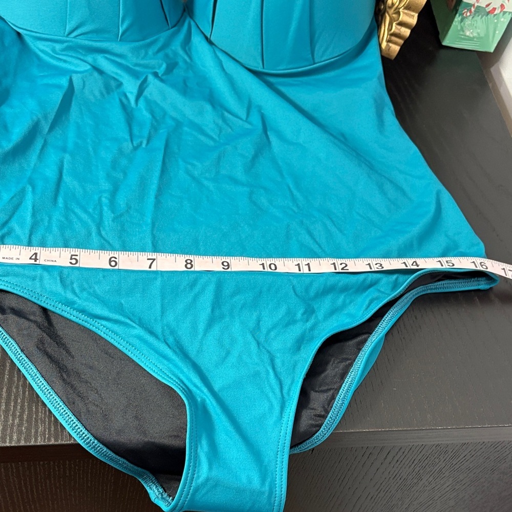 NWOT Teal One-Piece Swimsuit - Picture 8 of 8